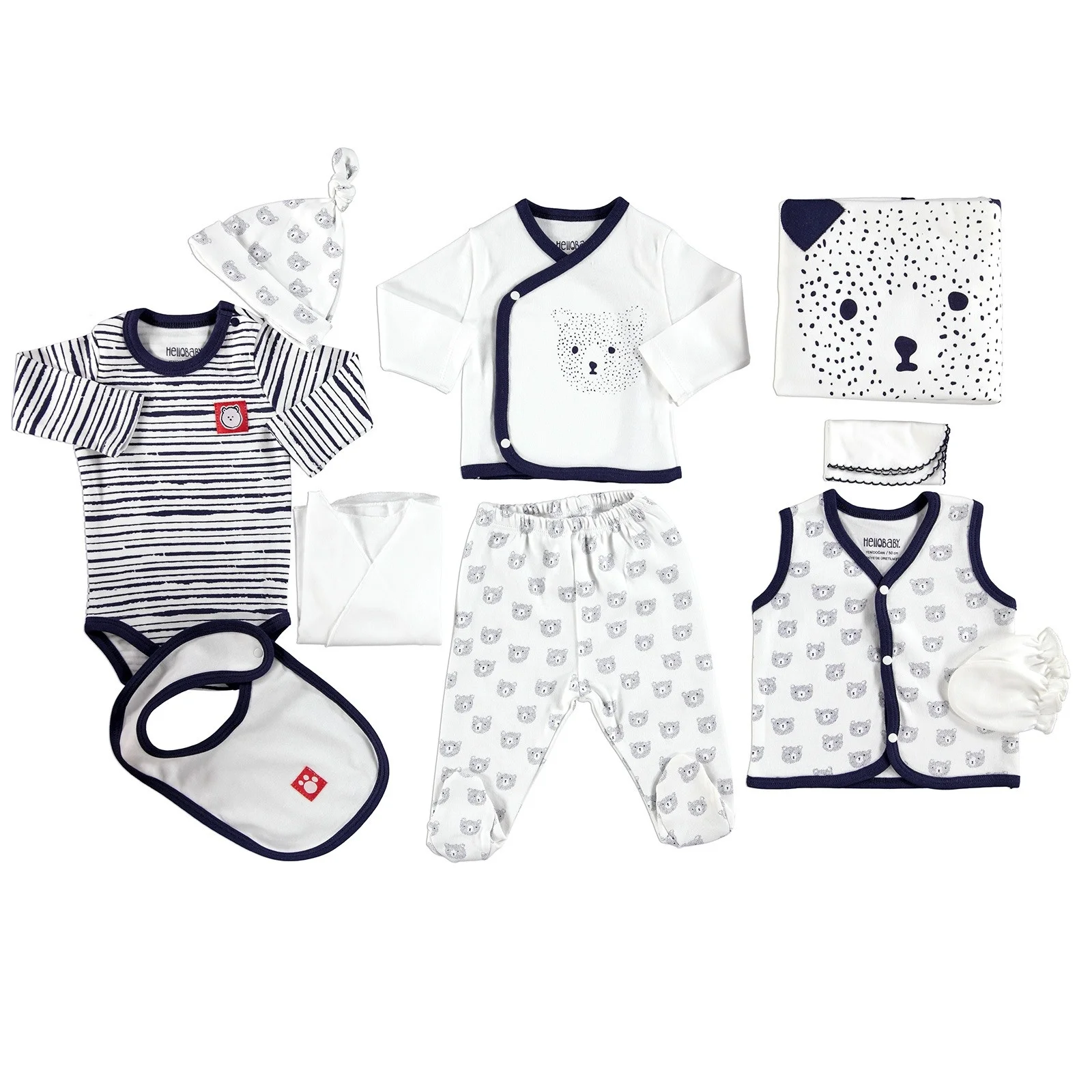 Ebebek HelloBaby плюшевый медведь тема Новорожденный Больница пакет 10 шт  | Отзывы и видеообзор -4000141010790