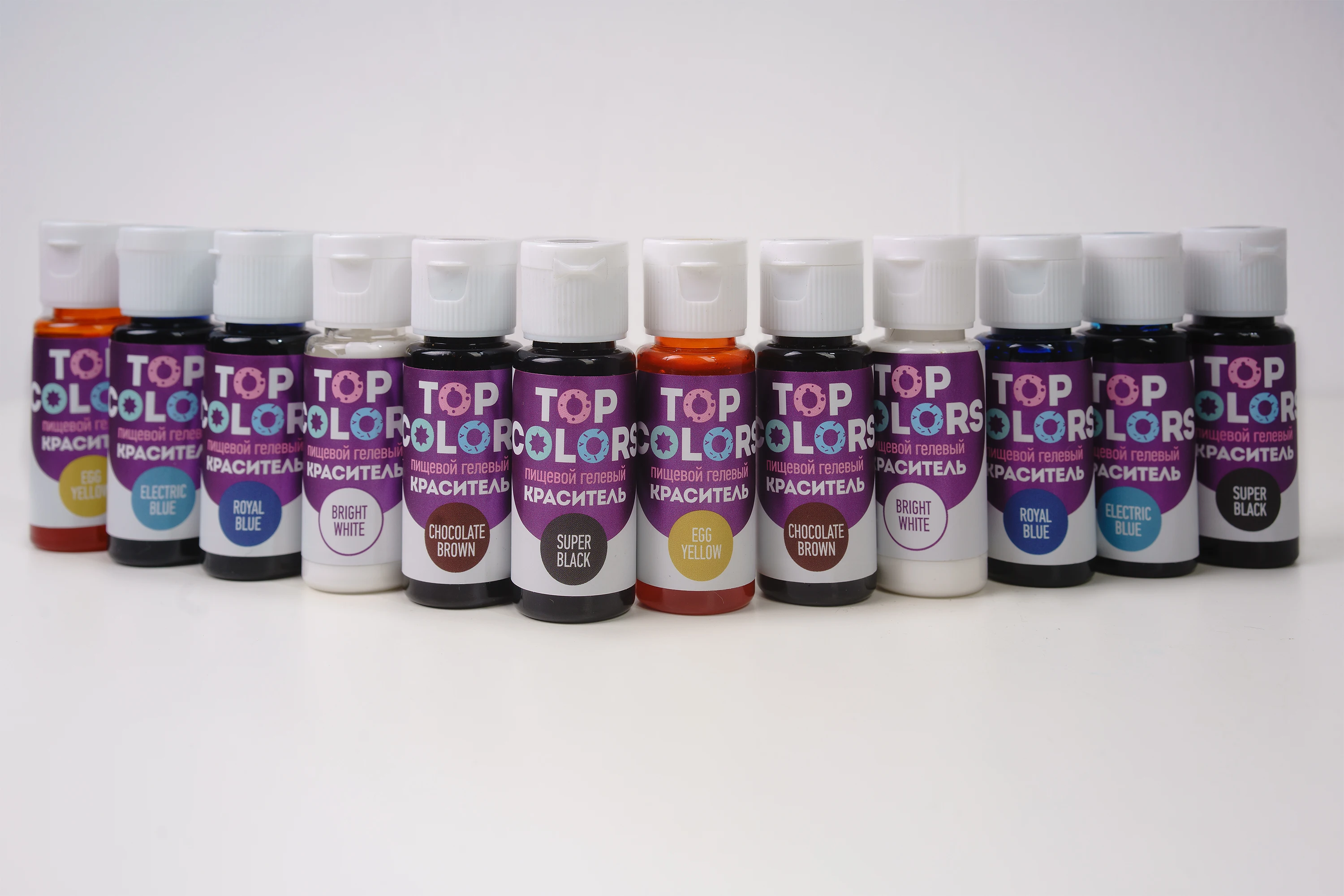 Пищевые красители TOP COLORS гелевые для окраски тортов и шоколада | Дом сад