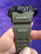 Reloj pulsera militar de hombre resistente al agua 50 m, reloj LED de cuarzo deportivo hombre, reloj deportivo para hombre 1545 S Shock