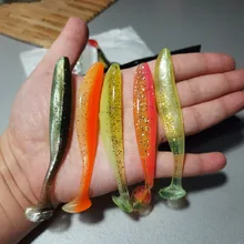 Shad Worm Wobblers Jigging Fishing-Lure Soft-Bait Tackle-Bass-Pike Aritificial T-Tail