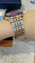 LIGE-Reloj de lujo con correa de acero dorado rosa para mujer, accesorio de pulsera resistente al agua, de marca superior