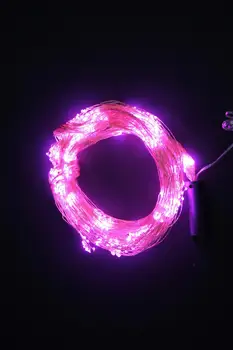 

Garland strand "dew",(ponytail), dc12v, wire champagne, 1000 led pink diode (mini) on 50 strands