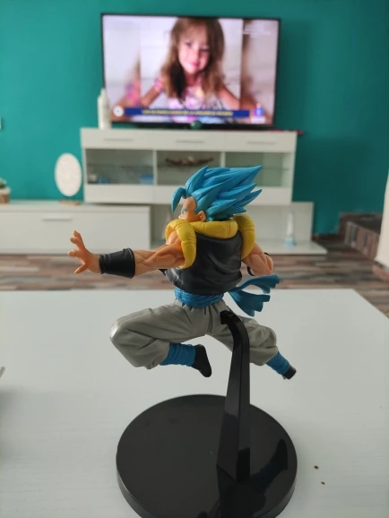 Bandai – figurines dessin animé Dragon Ball Z en PVC, Gogeta bleu, Super Sapiyan