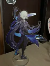 Genshin-Juego de mesa con base para disfraz de personaje, modelo de placa con base, modelo de figura de acrílico, ventiladores para decoración, regalo, Zhongli Mona Xinyan