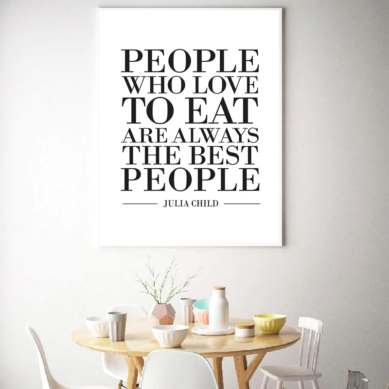 Julia Child Quotes Canvas Prints Kitchen Decor