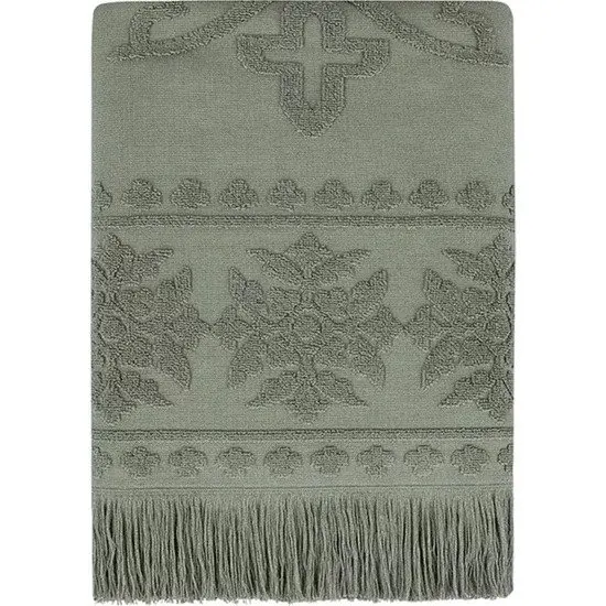 

WONDERFUL Textile Home SOFT TEXTURE Silky Like With A SOFT TEXTURE Embossed Patterned Cotton Khaki Fringed Beach.