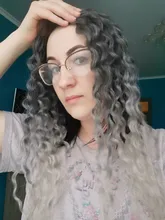 Mechones de pelo ondulado rizado natural, extensiones de cabello sintético con cierre, pelo rubio degradado, fibra de 20 pulgadas, envío gratis