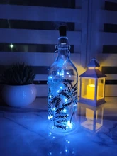 Bottle-Stopper Garland Led-String-Lights Glass-Craft Holiday-Decoration Copper-Wire Fairy