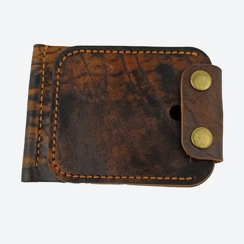 Зажим для денег из натуральной кожи ручной работы. Оригинальный подарок ...