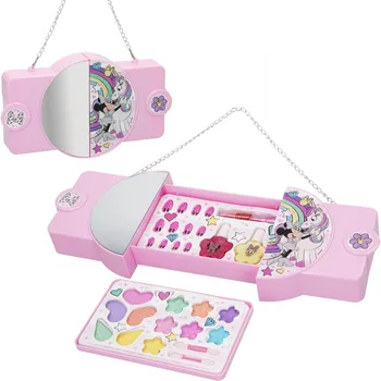 

Makeup bag with 2 levels and minnie mouse disney mirror