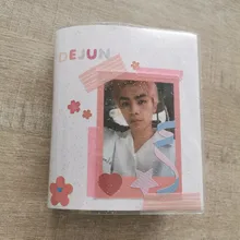 64 tarjetas de capacidad Mini titular carpetas álbumes con bling funda transparente para 6*6*9cm juegos tarjeta multifunción manga titular