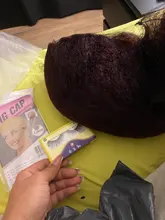 Yaki recto Afro corto sintético, pelucas para mujeres negras africanos Fluffy Pelo Rizado marrón oscuro Natural de Color rojo Cosplay