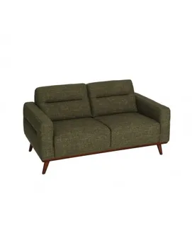 

2 SEATER SOFA GREEN FABRIC-WOOD LIVING ROOM 150X92X80 CM