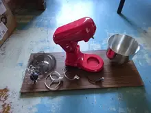 Tazón de acero inoxidable con motor de 4,5l CC, mezclador planetario silencioso, soporte de alimentos de 6 velocidades para cocina, mezclador de crema, batidor de huevos, batidora de masa