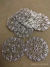 Envío gratis de envolturas de filigrana conectores regalo de artesanía metálica decoración DIY 3,5 cm 5,0 CM