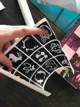 Glitter Templates Tattoo-Stencil Airbrush Small Flower Drawing Kids Women 1-Sheet Geometry