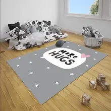 Серый Белый больше объятий звезды сердце нордек девушка 3d печать Нескользящая микрофибра детские украшения для детской комнаты коврик