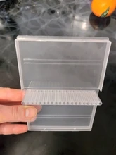 Caja de almacenamiento clara de 10/20/30 ranuras para limas de uñas, contenedor para accesorios de uñas