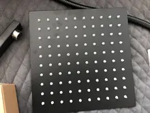 Uythner-Grifo de ducha efecto lluvia para pared, mezclador de agua para bañera, negro mate