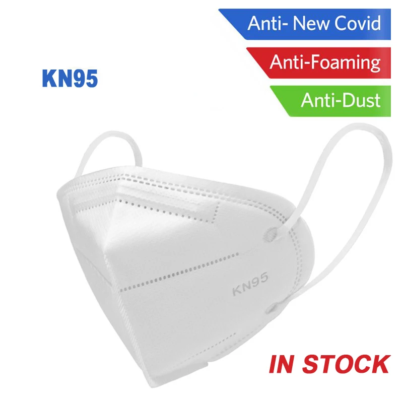 

100pcs KN95 Protective Mask Face Mask Nose Cover Personal Protection Equipment KN95 Mask Dustproof Earloops Face Mouth Mask