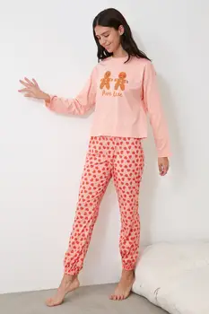 

Trendyol Cookie Printed Knitted Pajamas Set THMAW21PT0815