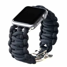 Нейлоновый ремешок для Apple watch 5, ремешок 44 мм, 40 мм, iWatch, ремешок 42 мм, 38 мм, спортивный браслет для выживания на открытом воздухе, Браслет Apple watch 4, 3, 2, 1, 44