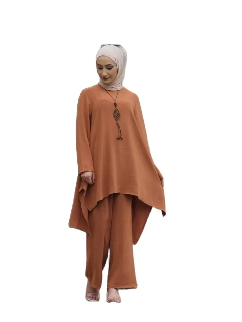 roupas-femininas-islamicas-muculmano-vestido-longo-terno-duplo-hijab-terno-colar-gıft-duplo-conjunto-hijab-tunica-e-calcas-turquia-dubai