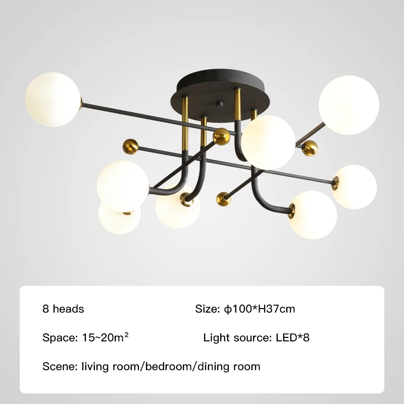 beaded chandelier 2022 Vintage Ceiling Lamp For Bedroom Living Room Children's Apartment Indoor Lighting Fixtures Modern Led Chandelier Glass Bulb bubble chandelier Chandeliers