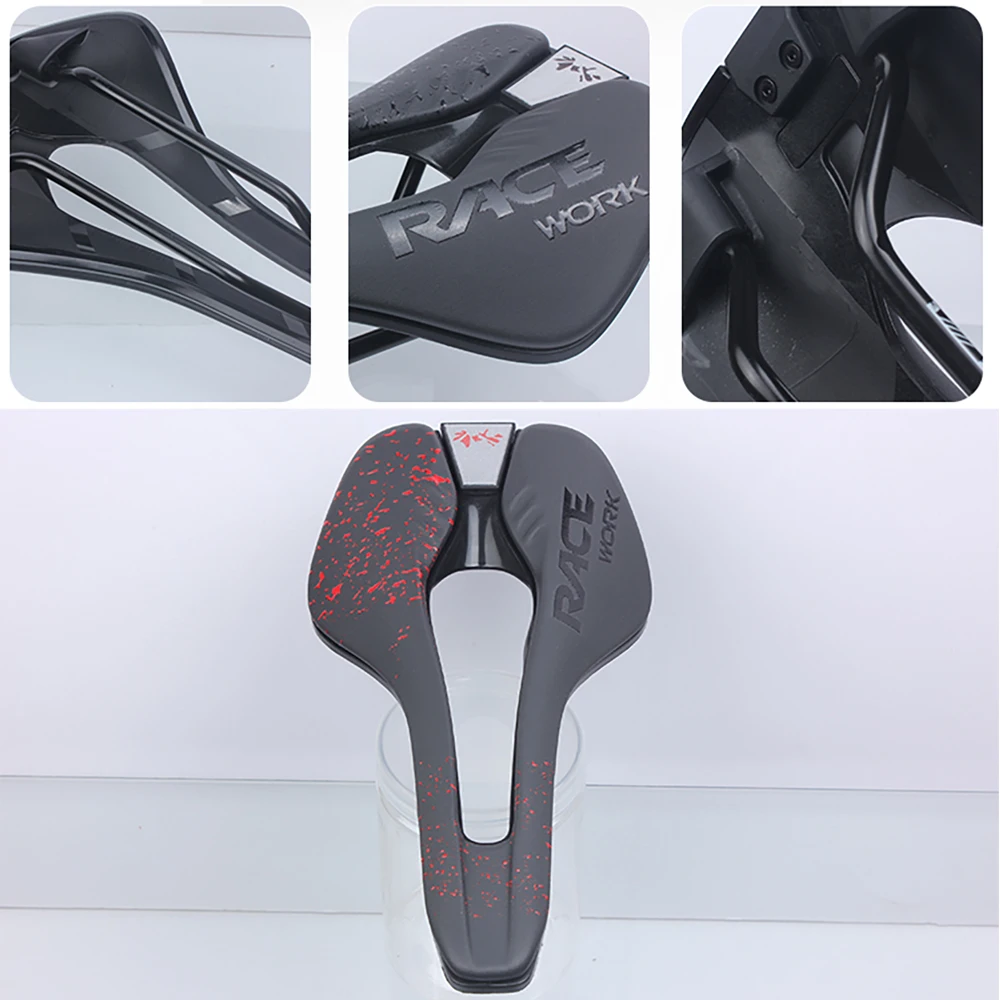 Bicycle Saddle RACEWORK Road Bike Saddle Ultralight vtt Racing Seat Wave Road Bicycle Saddle For Men Soft Comfortable MTB Cycling Accessories