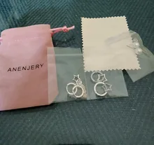 Pendientes de aro de Plata de Ley 925 para mujer, colgante de estrella hueco de circón Simple, joyería para mujer, regalos de fiesta, S-E786