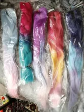 Miss Rola-soporte para extensiones de cabello, 100g, 24 pulgadas, tamaño gigante sintético, BraidsPink, fibra ombré, verde, amarillo, alta temperatura, venta al por mayor