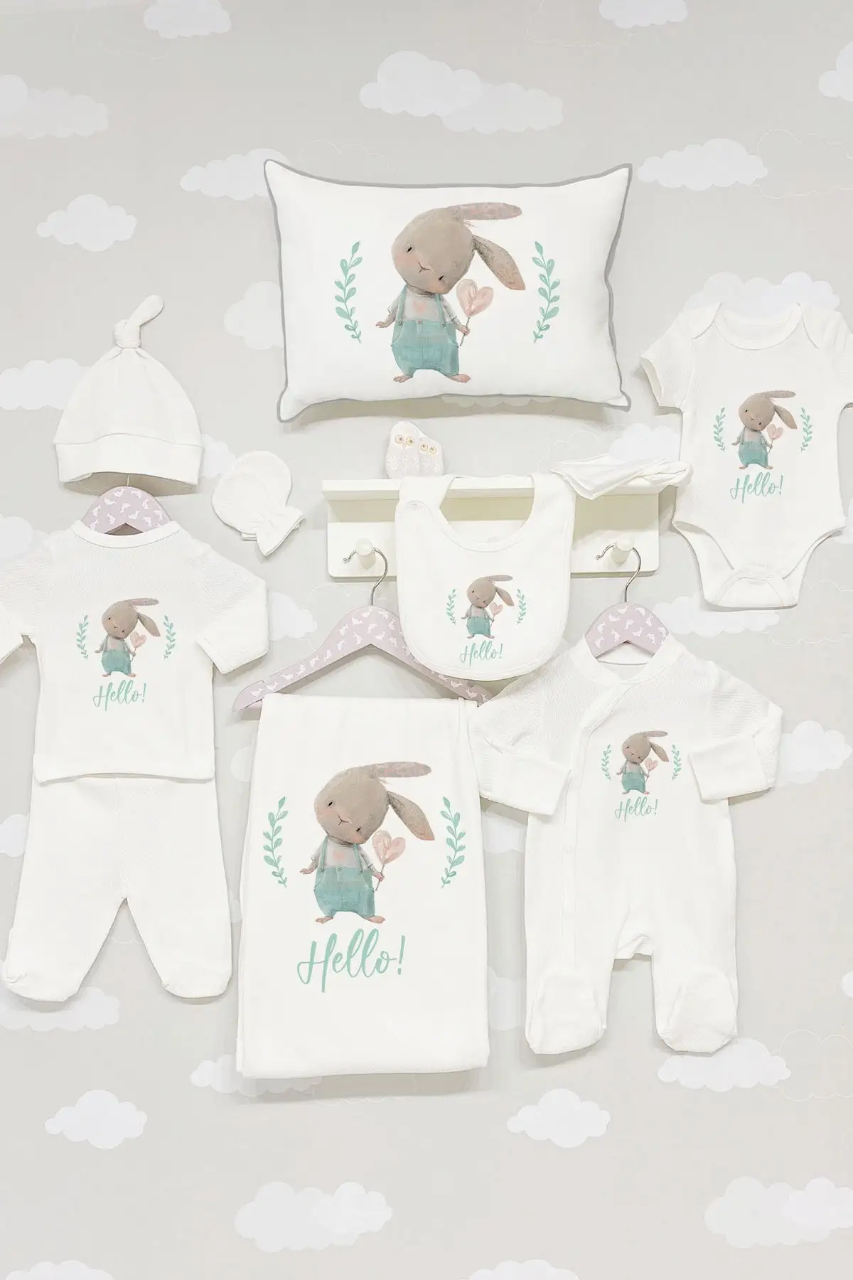 

10 PIECES NEWBORN SET - TAKE ME HOME SET - ORGANIC COTTON - UNISEX