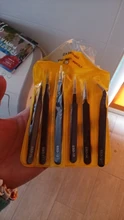 6 unids/set pinzas ESD 10-15 seguro Anti-estática de acero inoxidable de soldadura pinzas las herramientas para Estación de soldadura con bolsa