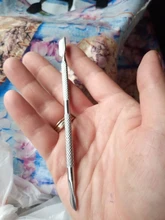 Empujador de cutículas de doble cabeza de acero inoxidable, herramientas para manicura 2021, antideslizante, eliminador de cutícula de uñas, accesorios, 1 Uds.