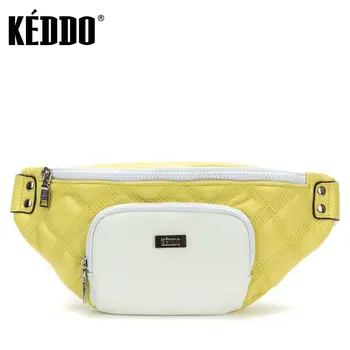 

Women's waist bag yellow / white keddo