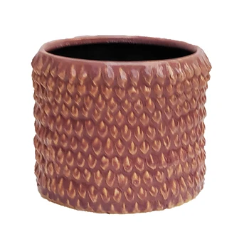 

Parlak Damla Desenli Seramik Saksı (Orta Boy)