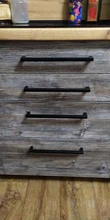 Manijas de armario cuadradas de acero inoxidable, tiradores de cajón de armario, puerta de baño, tirador para muebles de cocina, color negro, 3-15 pulgadas