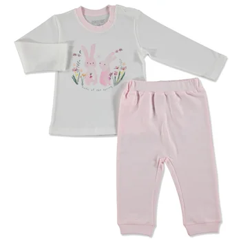 

ebebek Bebbek Summer Baby Girl Spring Supreme Crew-Neck Sweatshirt Pant 2 pcs Set