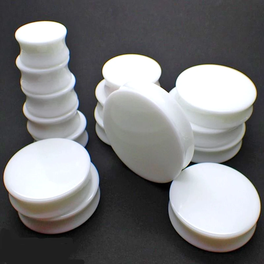 Body Jewelry Pair 3-50mm Acrylic Solid Ear plug White&Black Earing Large Big Tunnel Size Stretcher Saddle Flesh Tunnel Expander