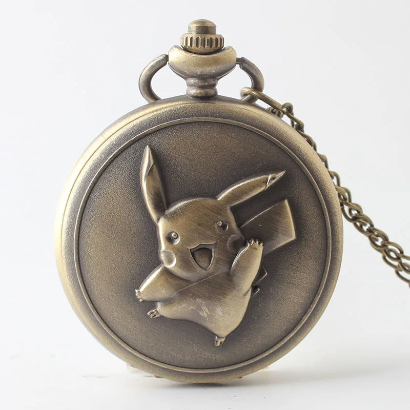 

Famous Comic Anime Theme Quartz Pocket Watch Fob Chain Unisex Vintage Charm Necklace Clock Thin Chain reloj de bolsillo