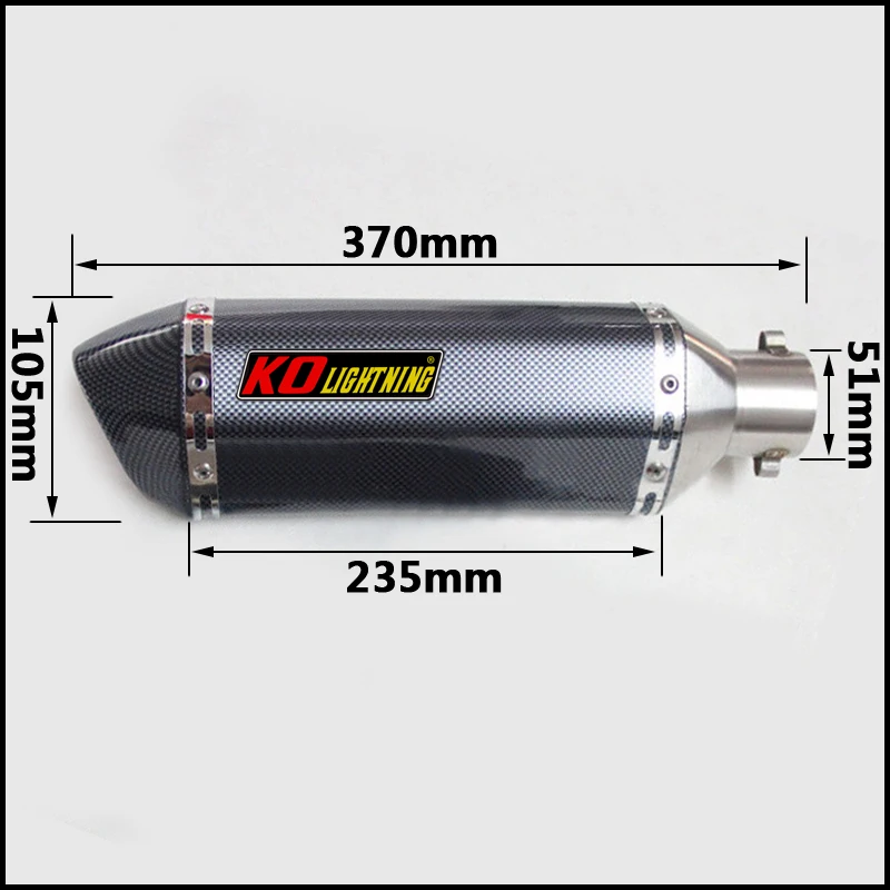 Slip On Motorcycle Exhaust Front Link Pipe And 51mm Muffler Stainless Steel Exhaust System For Kawasaki Z125 Until 2018 - Image 5