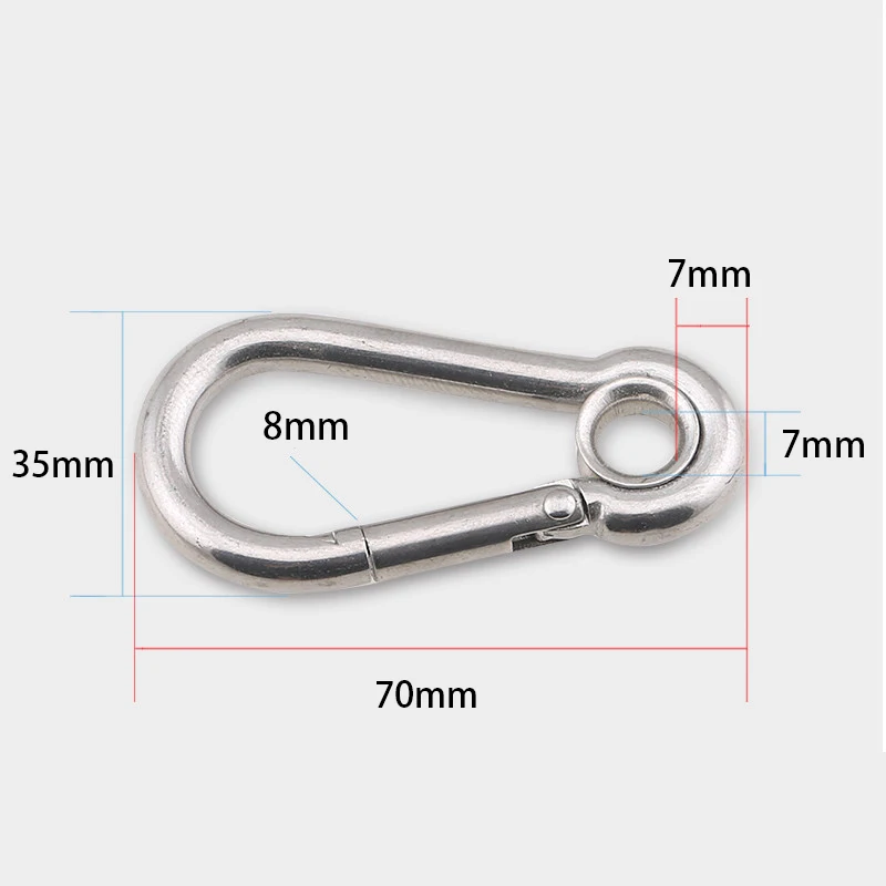 1 Pz 304 316 Moschettone In Acciaio Inossidabile Carabina - Foto 7