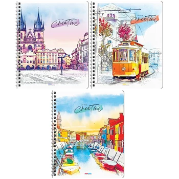 

Notebook on the comb Artspace "travel. Watercolor city "cage A5 96L