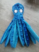 Juguete de peluche suave con 8 patas de pulpo para perros, juguete interactivo para jugar al aire libre, con sonido sonoro, juguete dental para masticar