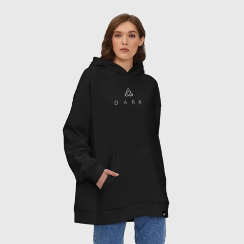 Худи SuperOversize хлопок ТЬМА / DARK | Женская одежда