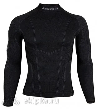 

Brubeck men's turtleneck Wool merino, black (M)