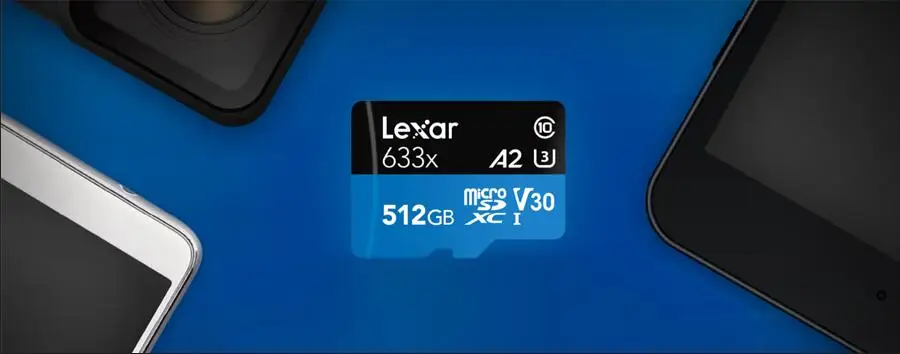 Оригинальная высокоскоростная карта Micro SD Lexar 633x 95 512 ГБ 256 128 бесплатный адаптер