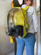 Bolsa de transporte portátil para perros y gatos, cápsula espacial transpirable, bolsa de viaje para astronauta, mochila transparente para mascotas pequeñas para exteriores