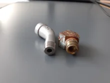 1/4 3/8 1/2 3/4 1 1-1/4 1-1/2 2 BSPT Female To Male 45 Degree Elbow Connector