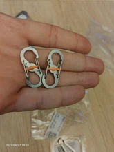 Hebilla antirrobo para acampar al aire libre, colgante de llavero de metal anticaída, montañismo, con bloqueo, hebilla en forma de 8, 5 uds., S8A3461